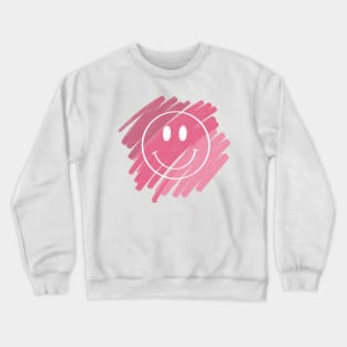 Pink Smile Face Crewneck Sweatshirt